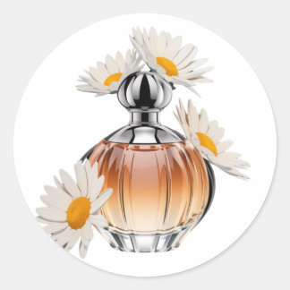 Daisy Perfume Bottle Classic Round Sticker