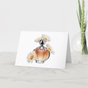 Daisy Perfume Bottle  Thank You Card