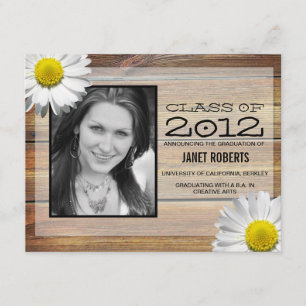 Daisy Photo Graduation Invitation