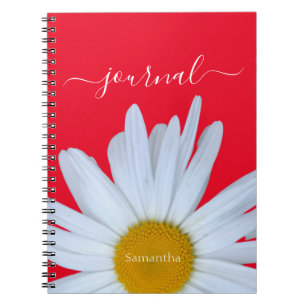 Daisy Photo Red Journal Spiral Photo Notebook