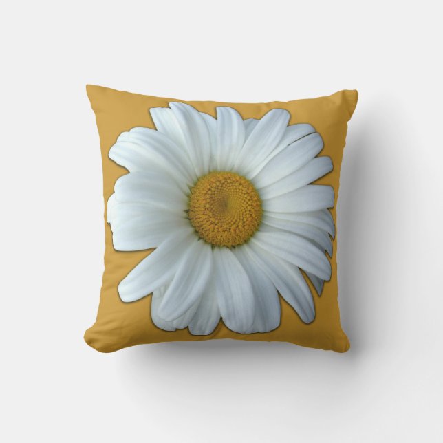 Daisy Pillows Blue Daisies Pillows Flower Decor (Front)