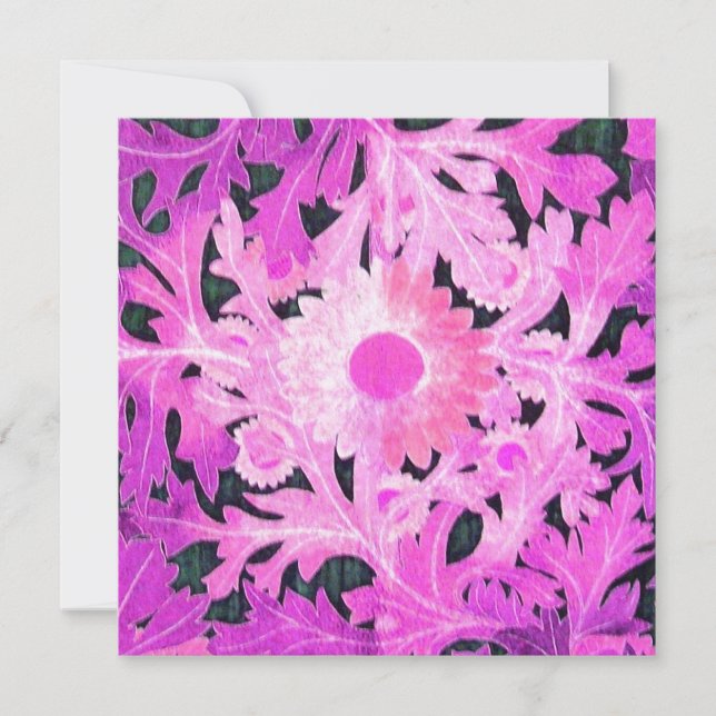DAISY, pink  black white Announcement (Front)
