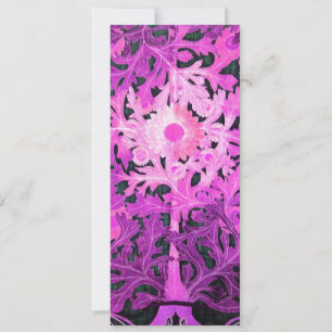 DAISY, pink black white Floral Party Programme