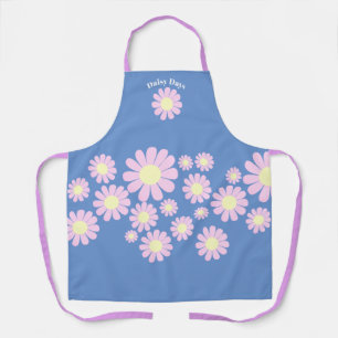 Daisy Pink Blue Apron