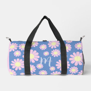Daisy Pink Blue Print Cut Sew Bag