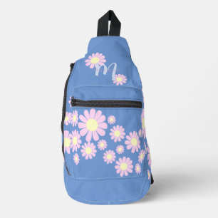 Daisy Pink Blue Sling Bag