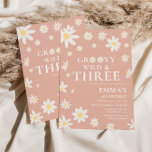 Daisy Pink Blush Kids Birthday  Invitation<br><div class="desc">This invitation is part of the Floral Daisy Birthday collection chraacterised by retro style with watercolor daisy flowers and pink colour that is perfect for kids birthday party. With countless customisation options,  this template is easily customisable to all events and matches your colours.
Check out the whole collection: https://www.zazzle.com/collections/daisy_birthday_collection-119275065785079456</div>