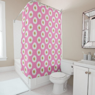 Daisy Pink Shower Curtain
