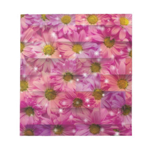 Daisy Pink Weave Notepad