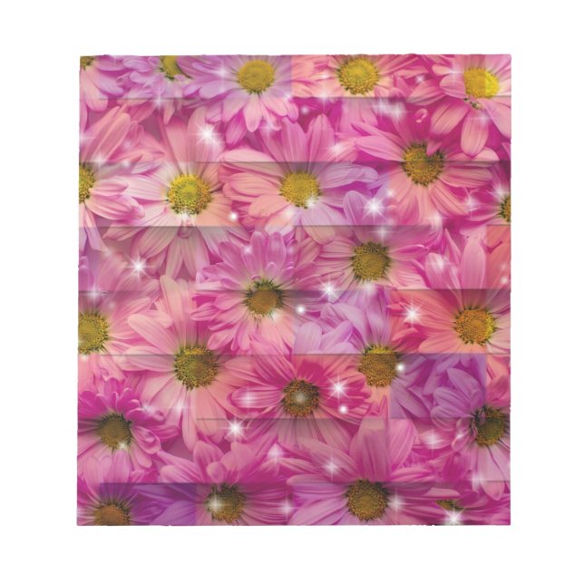 Daisy Pink Weave Notepad (Front)
