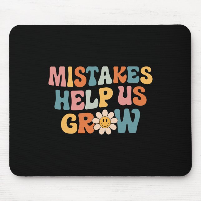Daisy Positive Growth Mindset Retro Teacher Back T Mouse Pad (Front)