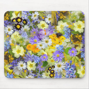 Daisy ,Primrose, Daffodil Flowers Mouse Pad