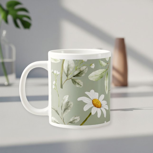 Daisy Print Coffee Mug Wraparound Design  (Creator Uploaded)