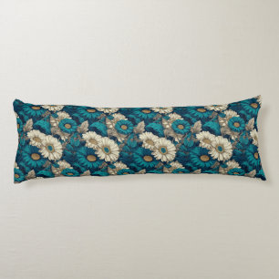 Daisy Print Home Styling Coastal Memory Foam Body Cushion