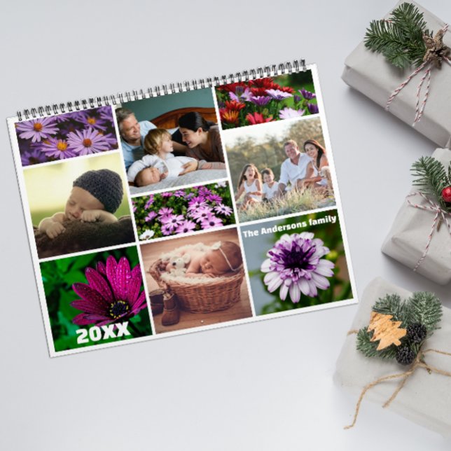 Daisy purple magenta photo grandparents Calendar (Creator Uploaded)