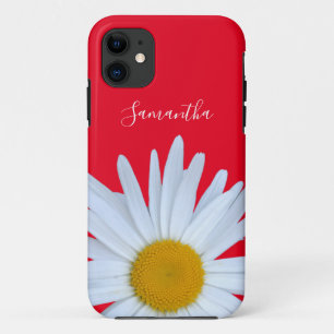 Daisy Red Elegant White Script Case-Mate iPhone Case