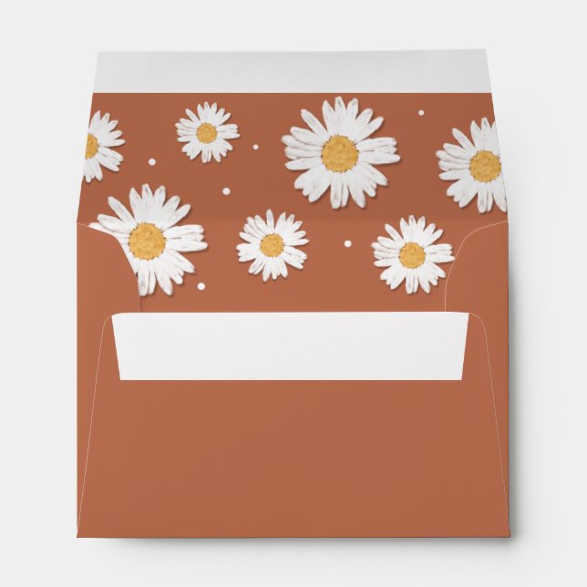 Daisy Retro Birthday Invitations  Envelope (Back (Bottom))