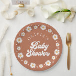 Daisy Retro Gender Neutral Baby Shower Paper Plate<br><div class="desc">Daisy Retro Baby Shower Shower Paper Plates. Matching items in our store Cava Party Design</div>