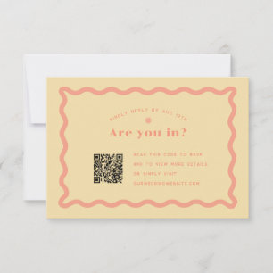 Daisy RSVP with QR Code Card
