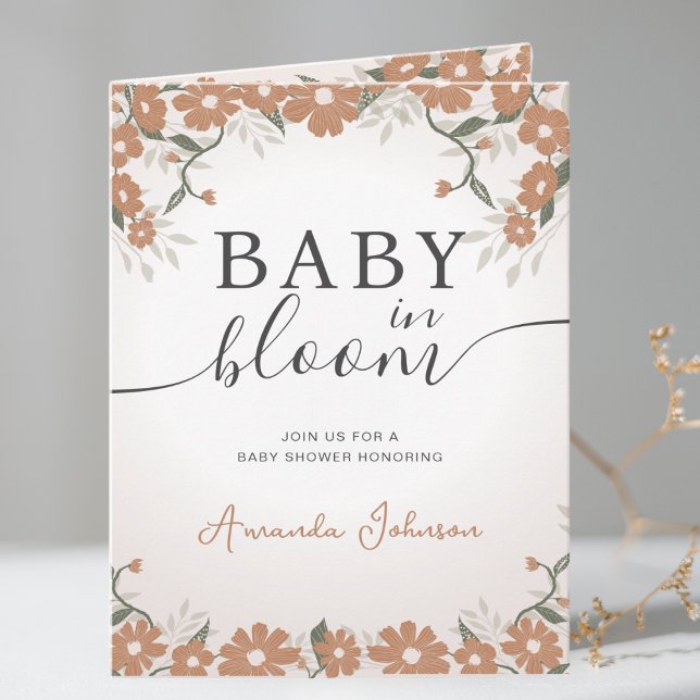  Daisy Rustic Baby in Bloom Shower Gender Neutral Invitation (Creator Uploaded)