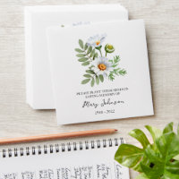 Daisy Seed Packet Memorial Funeral Envelope