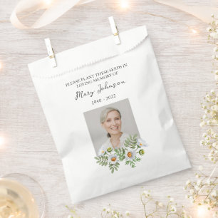 Daisy Seed Packet Memorial Funeral Favor Bag
