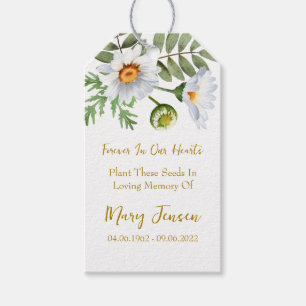 Daisy Seed Packet Memorial Funeral Gift Tags