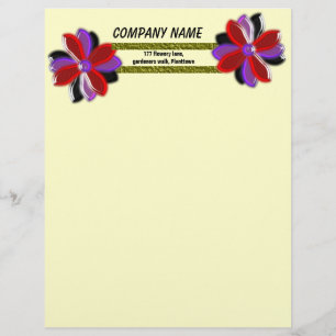 Daisy Shining Plastic Customisable Letterhead