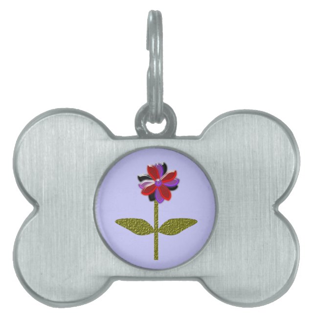 Daisy Shining Plastic Pet Tag (Front)