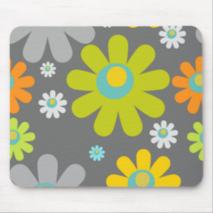 daisy silver grey mousepad