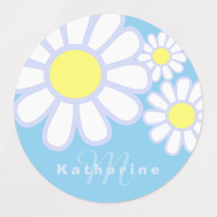 Daisy Simple Blue  Monogram 