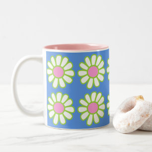 Daisy Simple Blue Two-Tone Coffee Mug