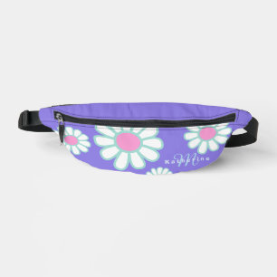 Daisy Simple Monogram Purple Bum Bags