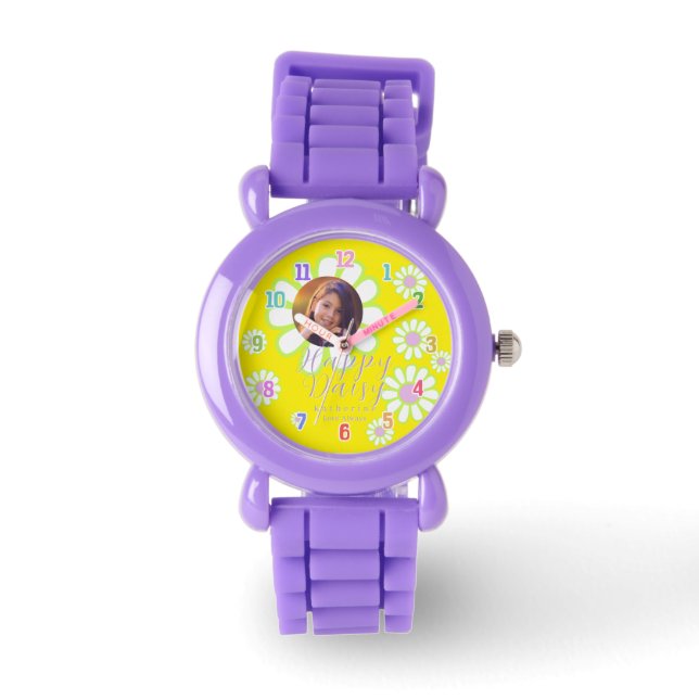Daisy Simple Yellow  Watch (Front)