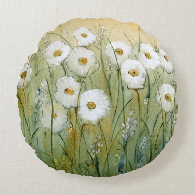 Daisy Spring I Round Cushion (Front)