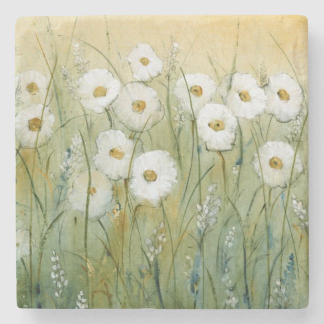 Daisy Spring I Stone Coaster (Front)