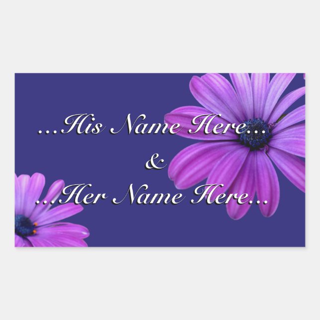 Daisy Stickers Personalised Blue Daisy Stickers (Front)