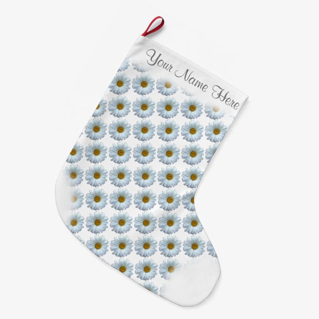 Daisy Stocking Christmas Daisies Stocking Custom (Front (Hanging))