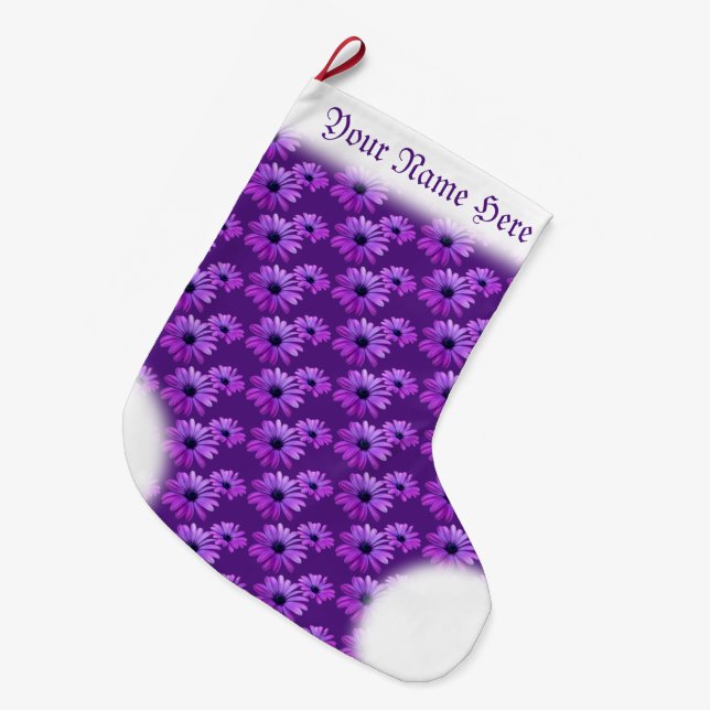 Daisy Stocking Christmas Daisies Stocking Custom (Front (Hanging))
