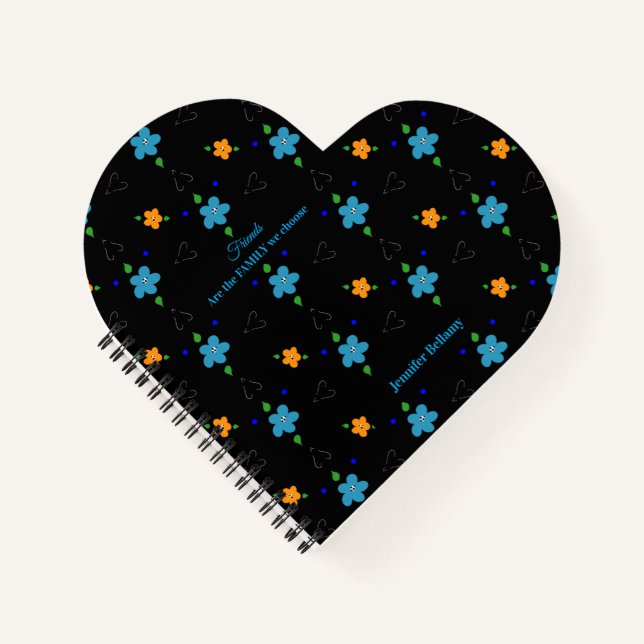 Daisy Storms Heart-Shaped Notebook (Front)