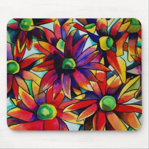 Daisy Straw multicoloured wildflowers Mouse Pad