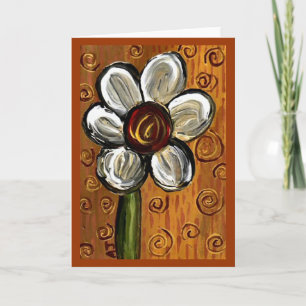 Daisy & Swirlies - notecard