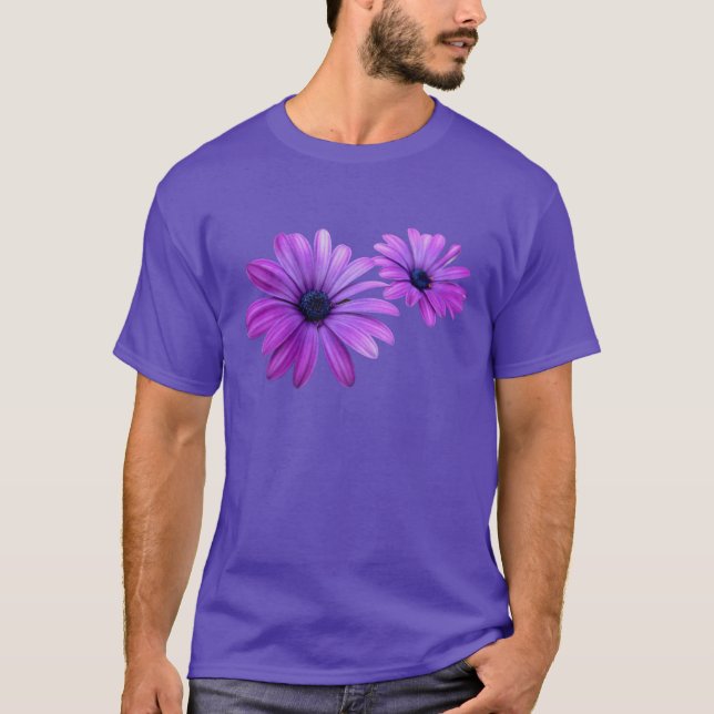 Daisy T-shirt Purple Flower Wildflower Daisy Shirt (Front)