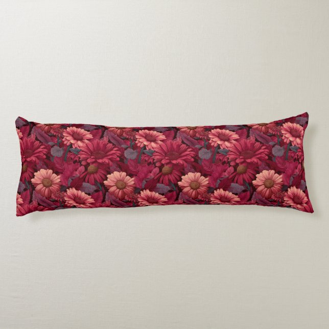 Daisy Texture Interior Decor Hawaiian Decorative Body Cushion (Back)