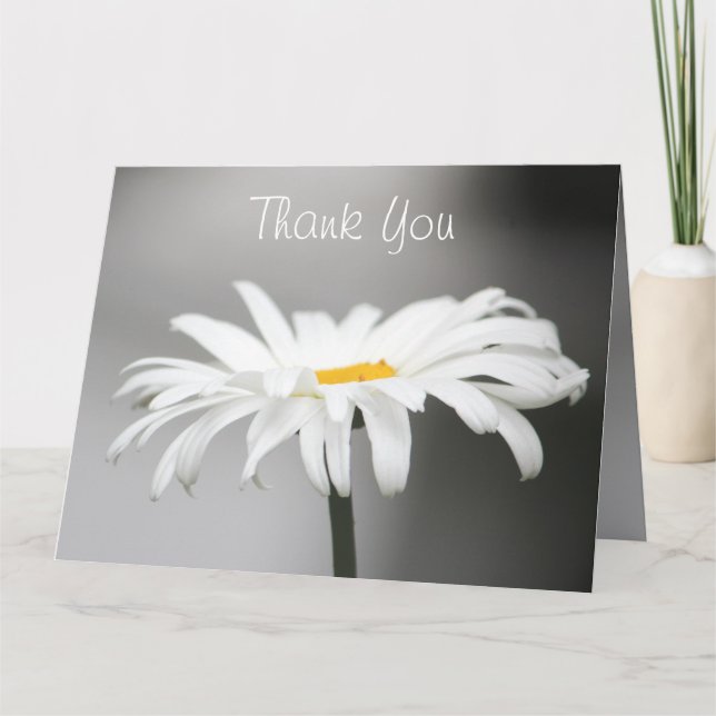 Daisy Thank You  Paper Card (Front)