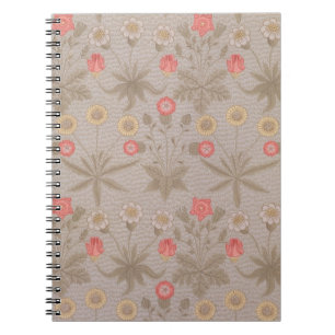 'Daisy', the first wallpaper designed by William M Spiral Notebook