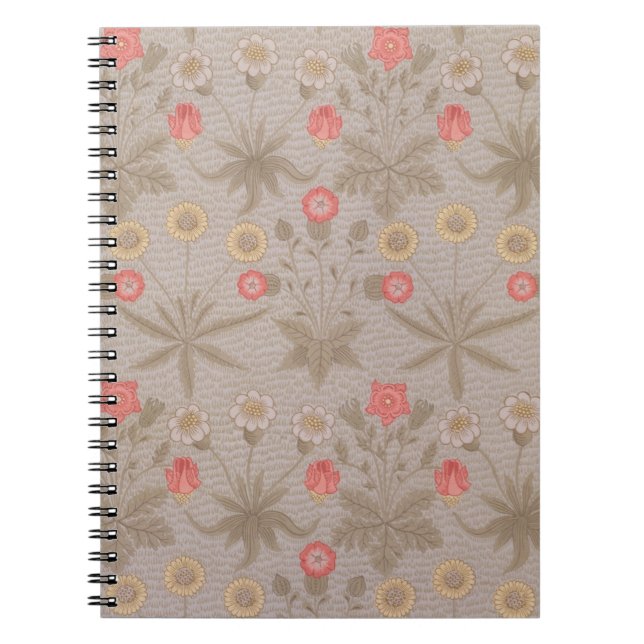 'Daisy', the first wallpaper designed by William M Spiral Notebook (Front)