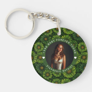 Daisy Theme 40Th Birthday Gift For Mum Key Ring
