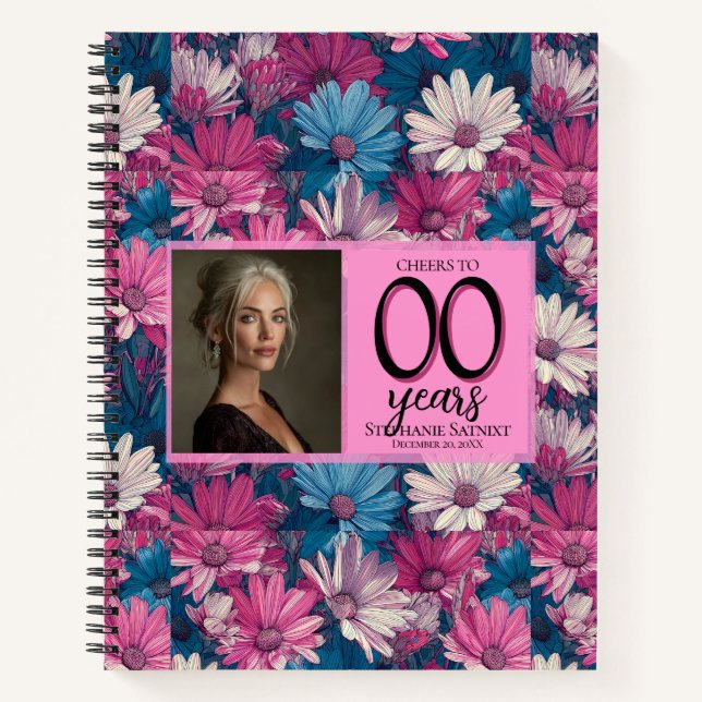 Daisy Theme 50Th Birthday Event Notebook (Front)
