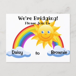 Daisy to Brownie Bridging Ceremony Postcard Invite